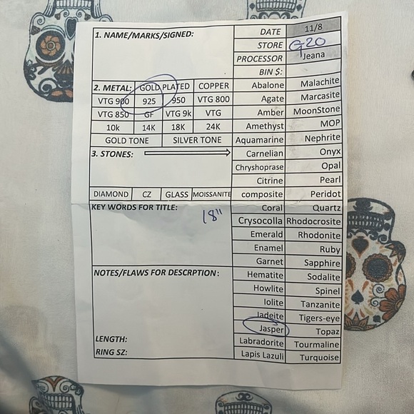 Jasper pendant necklace gemstone in sterling silver.  Beautiful statement piece - Picture 4 of 4